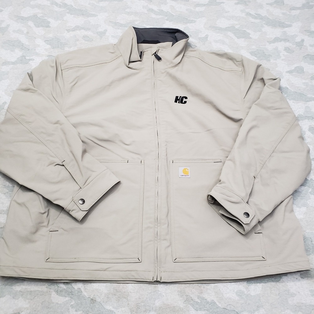 Carhartt Jacket Mens 3XL Tan Super Dux Relaxed Fit Full Zip Branded
